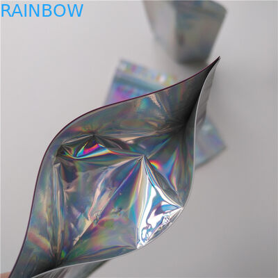 Plastik Gıda Kahve Yenilebilir Holografik Makyaj Çantası Şeffaf Hologram Çanta