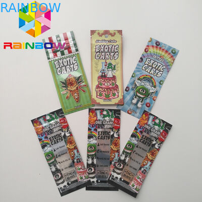Mini Mylar Kilitli Torbalar, Mylar Gıda Ambalajları Egzotik Arabaları Vape Kartuşu Holografik