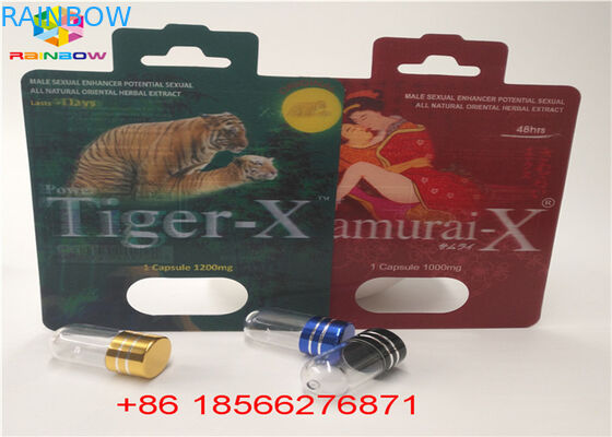 Seks Hapı Blister Kart Ambalajı 3D Ekran Kutusu Çift Delikli Kapsül Kağıt Kutusu