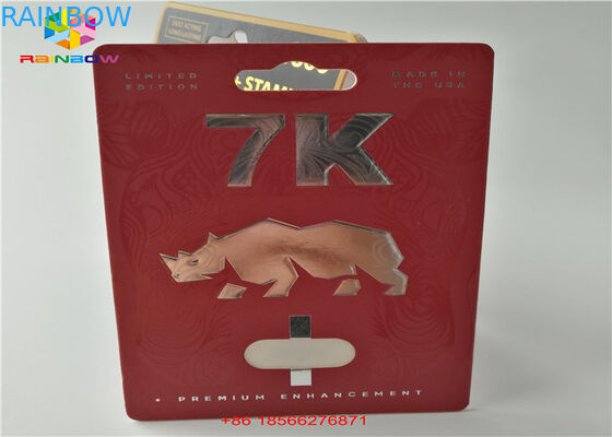 Seks Hapı Blister Kart Ambalajı 3D Ekran Kutusu Çift Delikli Kapsül Kağıt Kutusu