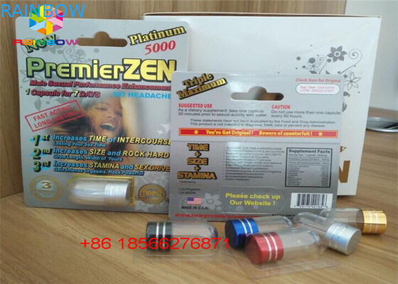 Seks Hapı Blister Kart Ambalajı 3D Ekran Kutusu Çift Delikli Kapsül Kağıt Kutusu