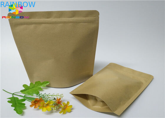 Kraft Özelleştirilmiş Kağıt Torbalar Somun Zanaat Şeker Aperatif Yiyecek Pencere Ambalaj Kilitli