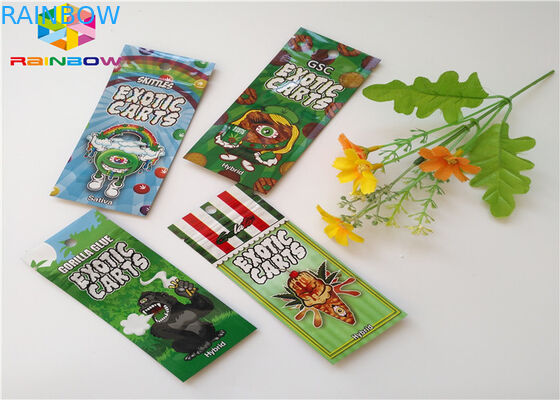 Bitkisel Tütsü Açılıp Kapanabilir Plastik Torbalar AC1003 CBD Vape Yağ Kartuşu Ambalaj Uygulanan