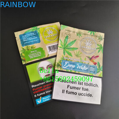 Temizle Ön Mylar Zip Plastik Torbalar CBD Kurbağa Sakızları Sakızları Paketi Poşet Kılıfı