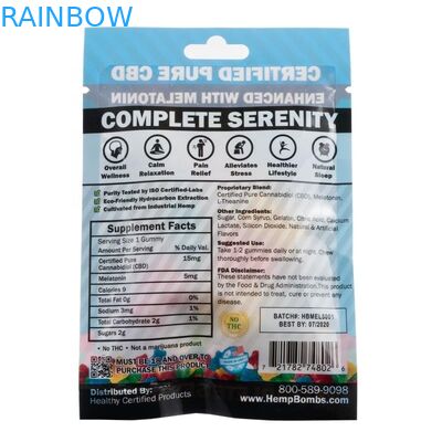 Koku Geçirmez Bitkisel Tütsü Ambalaj Zip Kilit Mylar CBD Yağ Ot Kenevir Çanta Gravür Baskı