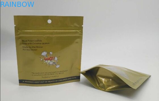 Koku Geçirmez Kilitli Stand Up Torbalar Yağ Ot Yenilebilir Sakızlı Ayılar Şeker Kenevir Için Plastik