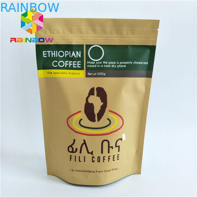 Lamine Malzeme Plastik Torbalar Paketleme Kilitli Tek Yönlü Valfli Çanta Stand Up