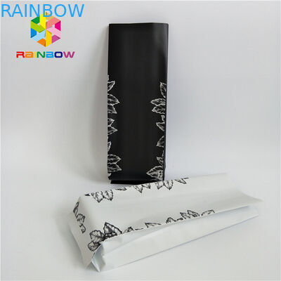 Kraft Kağıt Yan Gusset Stand Up Kahve Torbaları, Mühürlü Plastik Torbalar Özel Baskı