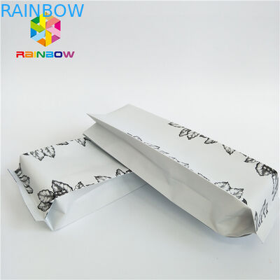 Kraft Kağıt Yan Gusset Stand Up Kahve Torbaları, Mühürlü Plastik Torbalar Özel Baskı