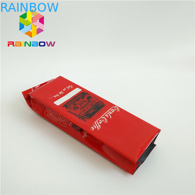 Kraft Kağıt Yan Gusset Stand Up Kahve Torbaları, Mühürlü Plastik Torbalar Özel Baskı