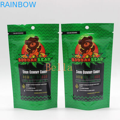 Temizle Pencere Stand Up Fermuar Kese Bitkisel Çay CBD Powerfood Ambalaj için Özel Baskı