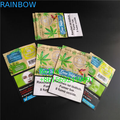 Temizle Pencere Stand Up Fermuar Kese Bitkisel Çay CBD Powerfood Ambalaj için Özel Baskı