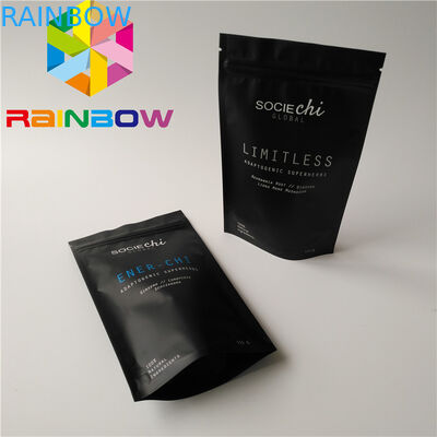 Gıda Sınıfı Malzeme Stand Up Fermuarlı Kese Konisi Folyo Astarlı Moringa Toz Torbası Şeklinde