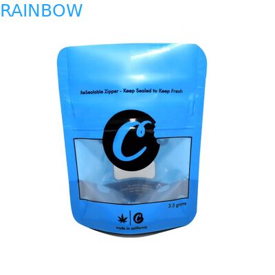 Baskılı Folyo Kılıfı Ambalajı Yeniden Kapatılabilir 3,5 Gram Çerezler Çanta Kilitli