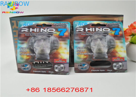 Seks hapı ambalaj kartları ve 3D ekran kutusu Sert Rox hap blister kağıt kartı / kapsül çift kağıt delik