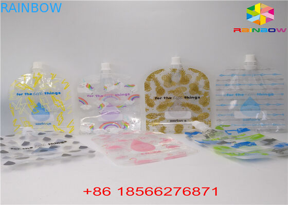 FDA / SGS Bacalı Çanta Ambalaj Alüminyum Folyo Sıvı Yiyecek / İçecek İçin Çanta Stand Up