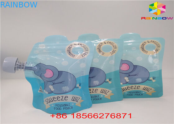 FDA / SGS Bacalı Çanta Ambalaj Alüminyum Folyo Sıvı Yiyecek / İçecek İçin Çanta Stand Up