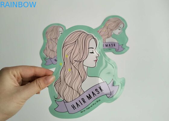 Özel Şekil Alüminyum Folyo Yan Gusset Plastik Kozmetik Çantaları Yüz Sac Maskesi Paketleme