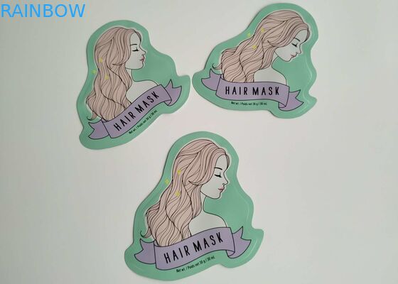 Özel Şekil Alüminyum Folyo Yan Gusset Plastik Kozmetik Çantaları Yüz Sac Maskesi Paketleme