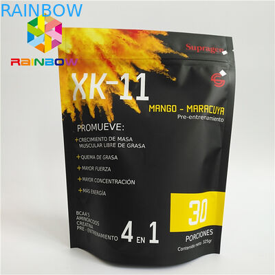 Geri dönüşümlü Plastik Torbalar Protein Tozu İçin Ambalaj Alüminyum Folyo Çay Yiyecek Kilitli Torba