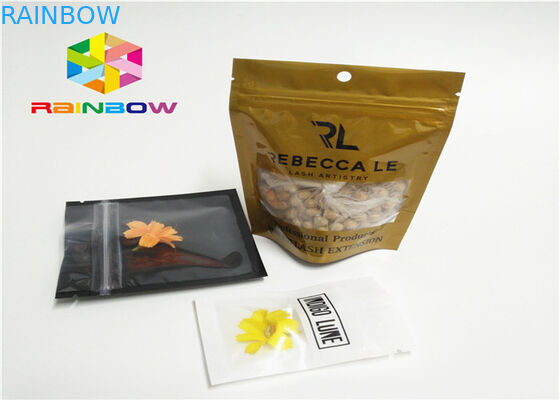 Bitkisel Tütsü için Üç Taraflı Mühür Ambalaj Parlak / Mat Etkisi Plastik Torbalar