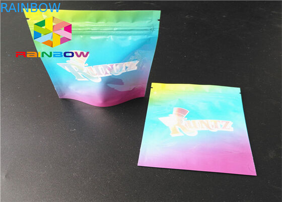 Bitkisel Tütsü için Üç Taraflı Mühür Ambalaj Parlak / Mat Etkisi Plastik Torbalar