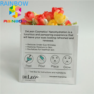 Üç Taraflı Baskılı Kilitli Torba Lamine Alüminyum Folyo Yüz Göz Maskesi