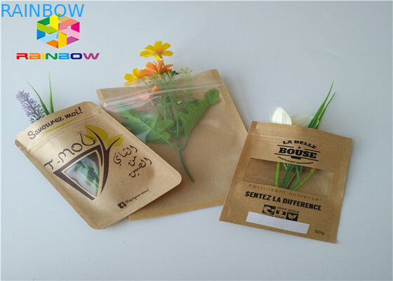 Kraft Kağıt Özelleştirilmiş Kağıt Torbalar Alüminyum Folyo Mylar Kilitli Nem Bariyeri