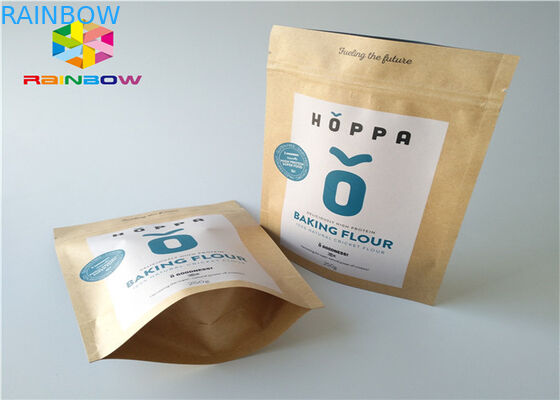 Kraft Kağıt Özelleştirilmiş Kağıt Torbalar Alüminyum Folyo Mylar Kilitli Nem Bariyeri