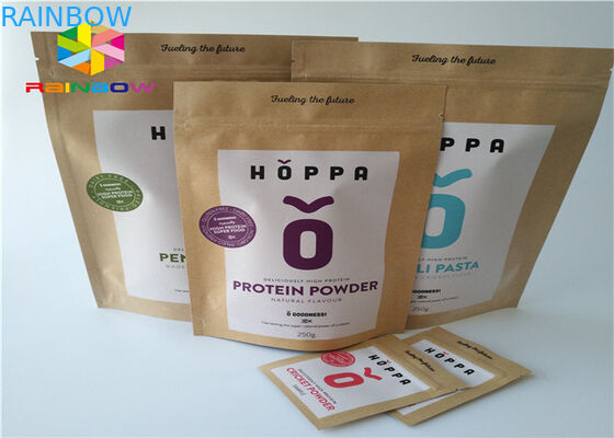 Kraft Kağıt Özelleştirilmiş Kağıt Torbalar Alüminyum Folyo Mylar Kilitli Nem Bariyeri