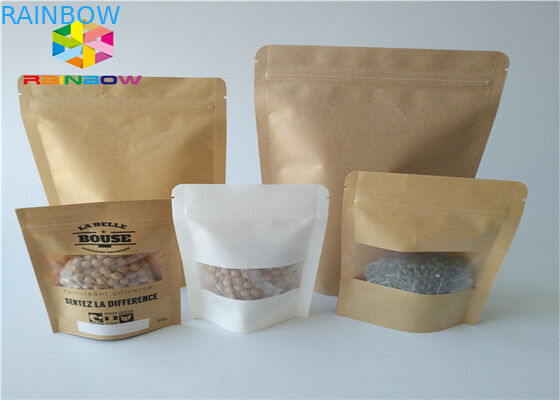 Kraft Kağıt Özelleştirilmiş Kağıt Torbalar Alüminyum Folyo Mylar Kilitli Nem Bariyeri