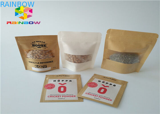 Kraft Kağıt Özelleştirilmiş Kağıt Torbalar Alüminyum Folyo Mylar Kilitli Nem Bariyeri