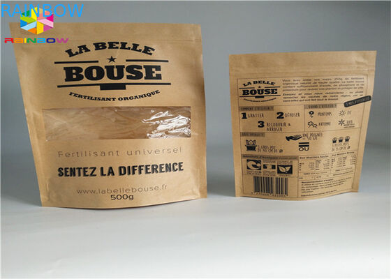 Kraft Kağıt Özelleştirilmiş Kağıt Torbalar Alüminyum Folyo Mylar Kilitli Nem Bariyeri