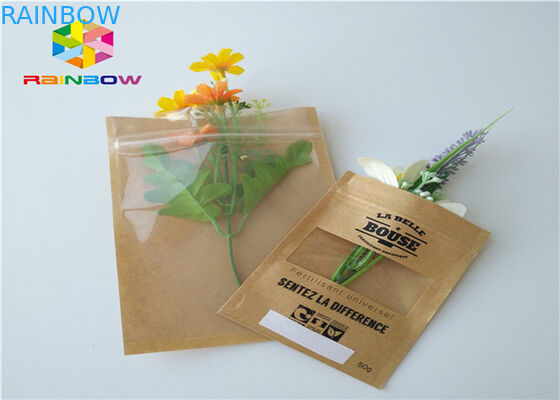 Kraft Kağıt Özelleştirilmiş Kağıt Torbalar Alüminyum Folyo Mylar Kilitli Nem Bariyeri