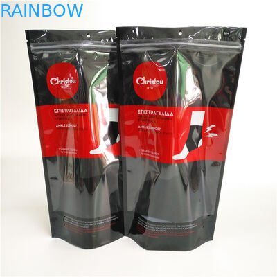 Kilitli Baskılı Plastik Torbalar Temizle Pencere İç Çamaşırı Çorapları İçin Siyah Doy Paketi