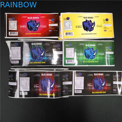 PVC Şeffaf Shrink Kol Etiketleri Kutu / Hap Şişesi İçin Barkod Metalik Holografik Etiketleri