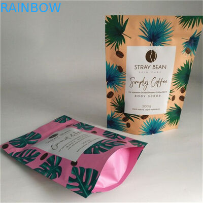 Biyobozunur Çay Poşetleri Paketleme Özelleştirilmiş Airtightbody Fırçalayın Anında Kahve Poşeti