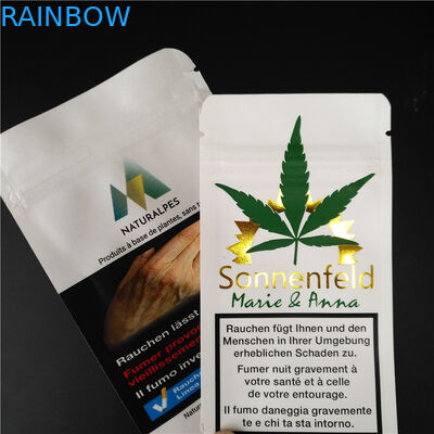 THC CBD Gummies Bitkisel Tütsü Ambalajları Biyobozunur Beyaz Kraft Torbalar Gıda Torbaları