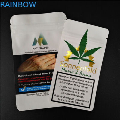 THC CBD Gummies Bitkisel Tütsü Ambalajları Biyobozunur Beyaz Kraft Torbalar Gıda Torbaları