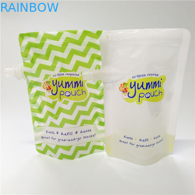 Özelleştirilmiş Baskı Emzik Kese Ambalaj Çocuk Güvenli Kapak Yeniden Kullanılabilir Bebek Maması Kılıfı