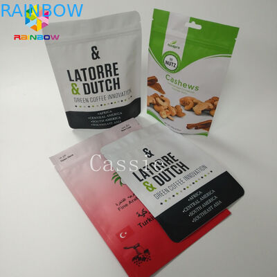 Alüminyum Folyo Snack Bag Paketleme Plastik Kahve / Çay / Fermuarlı Gıda Kilitli Torbalar