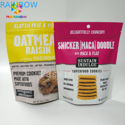 Açılıp kapanabilir plastik parlak bitmiş stand up çantası aperatif çanta gıda paketleme dayanıklı
