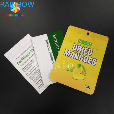 Çok Renkli Kavrama Kilit Çantaları Mylar Folyo Örnek Paketi Toz Paketleme İçin Açık Üst