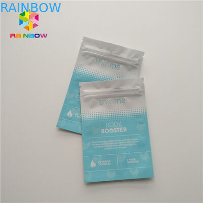 Yüz Gözler Maske Plastik Torbalar Paketleme Üç Taraflı Düz ​​Çanta Parlak Yüzey Mühürlü