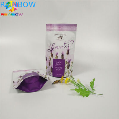 Özel Mat Baskı Folyo Kılıfı Paketleme Fermuarlı Düz ​​Tabanlı Vücut Fırçalama Çantası