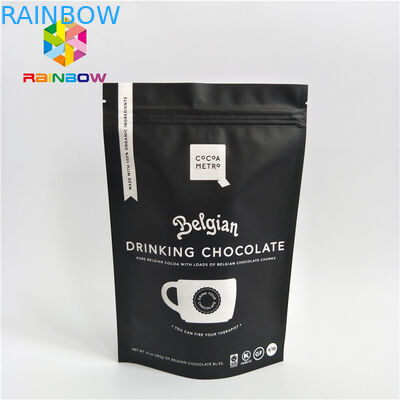 Vana / Fermuar ile Özel Boyut Ambalaj Alüminyum Folyo Stand Up Kahve Torbalar