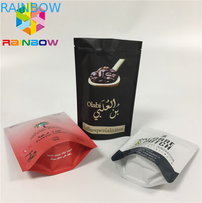 FDA Lamine Folyo Çanta Ambalaj Fermuar Gravür Baskı ile Kese Standı