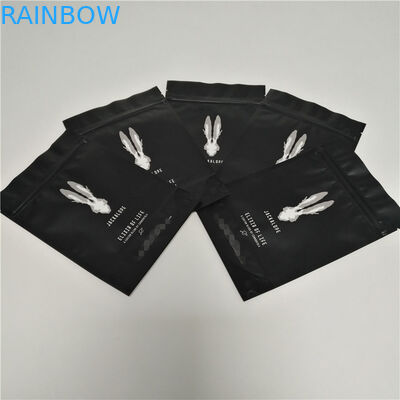 Mat Siyah Gıda Ambalaj Filmleri Stand Up Kahve Çantaları Özel Fermuarlı Top Logo