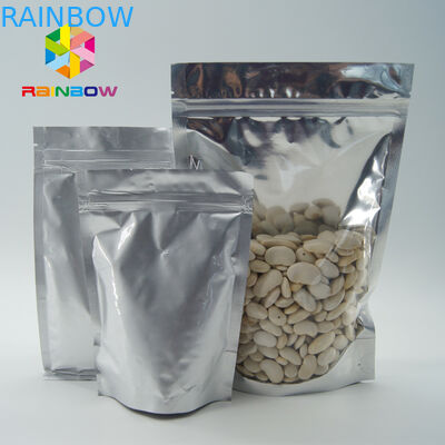 Toptan Gıda Sınıfı Alüminyum Folyo Stand Up Kilitli Torba Ile Temizle Ön Pencere Için Tohumlar / Kuru Meyve Ambalaj