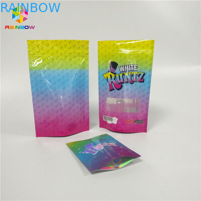 Özel Baskılı Yeniden Açılabilir Kilitli Doypack Lamine Malzeme CBD Şeker Paketleme için Malzeme Koku Korumalı Runtz Çantası